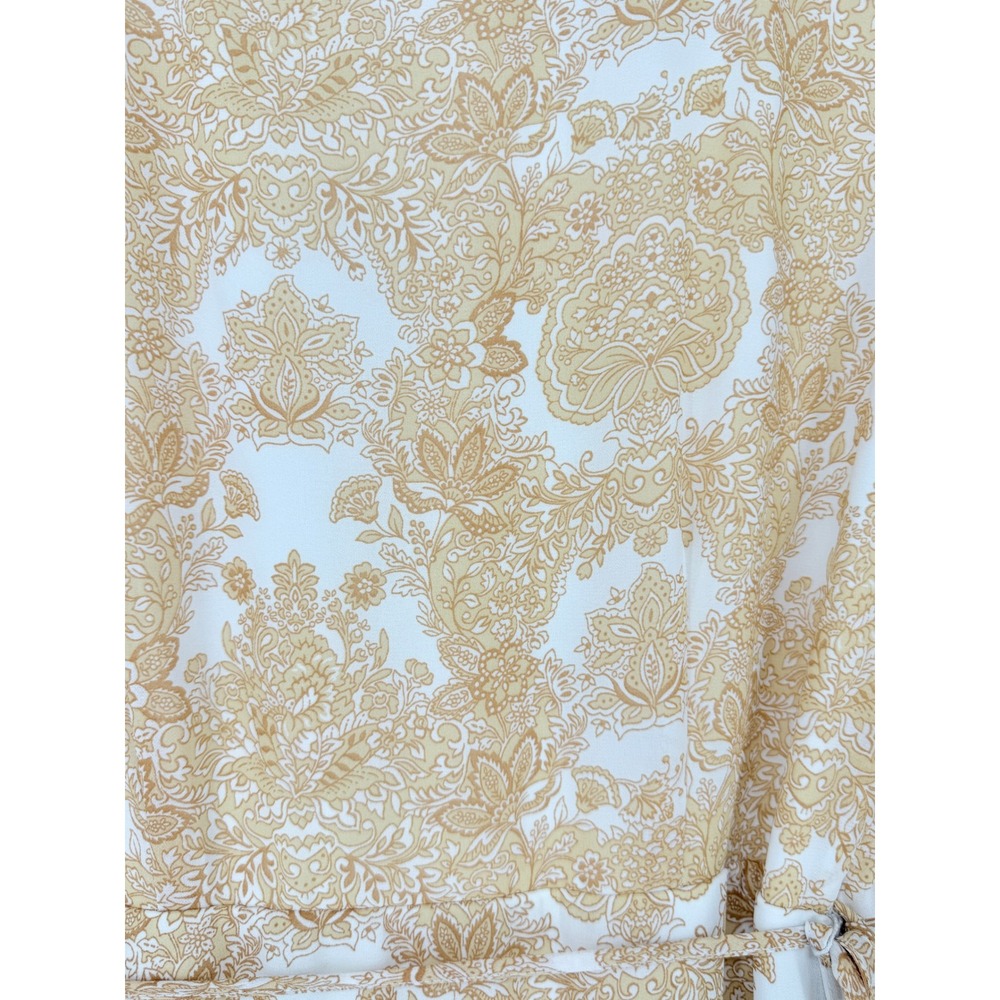 Jun & Ivy Floral Paisley Ruffle Wrap Mini Dress Country Coastal Cowgirl Size M - Picture 4 of 10